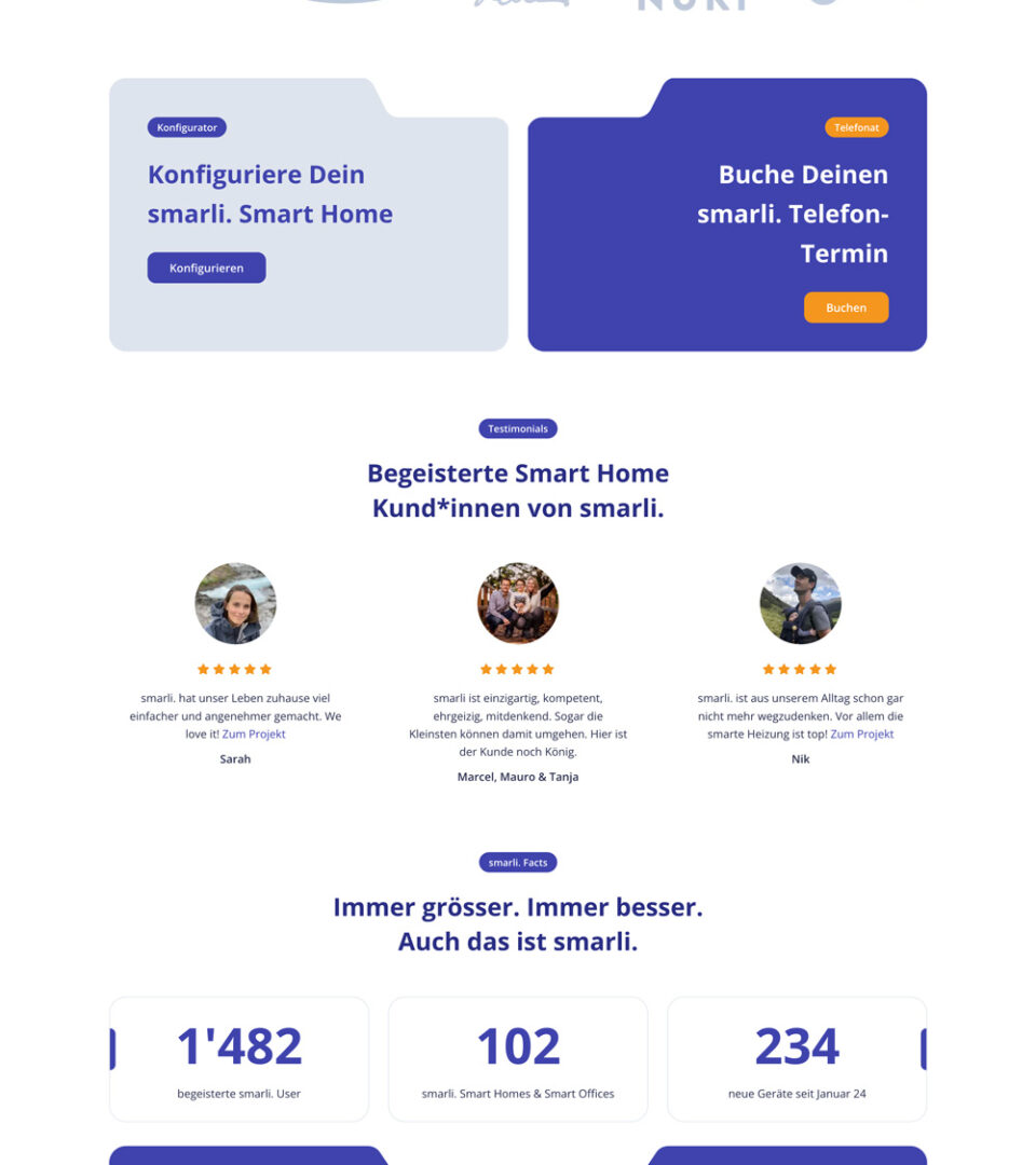 Webdesign Smart Home Smarli 2025