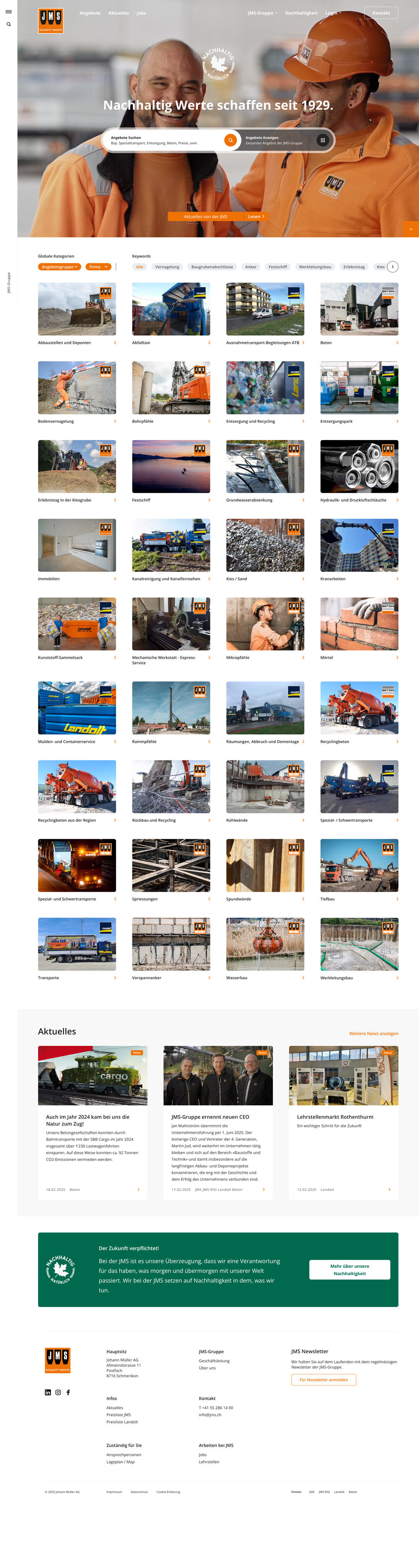 Jms Website Baubranche